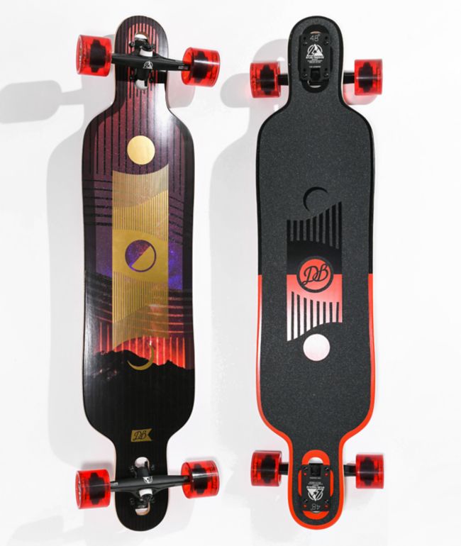 DB Longboards Phase 40" Red Drop Through Longboard Complete